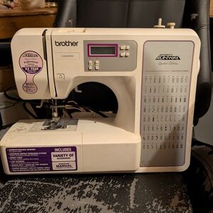 Brother Sewing Machine in White and Purple